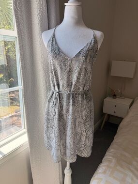 Rory Becca Grey Silk Mini Dress